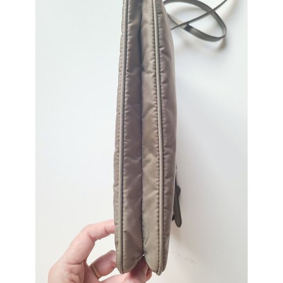 Coach Nylon Crossbody Bag Purse Zip Soft F57899  Brown/Tan Lock Zip MSRP 250 - Picture 8 of 16